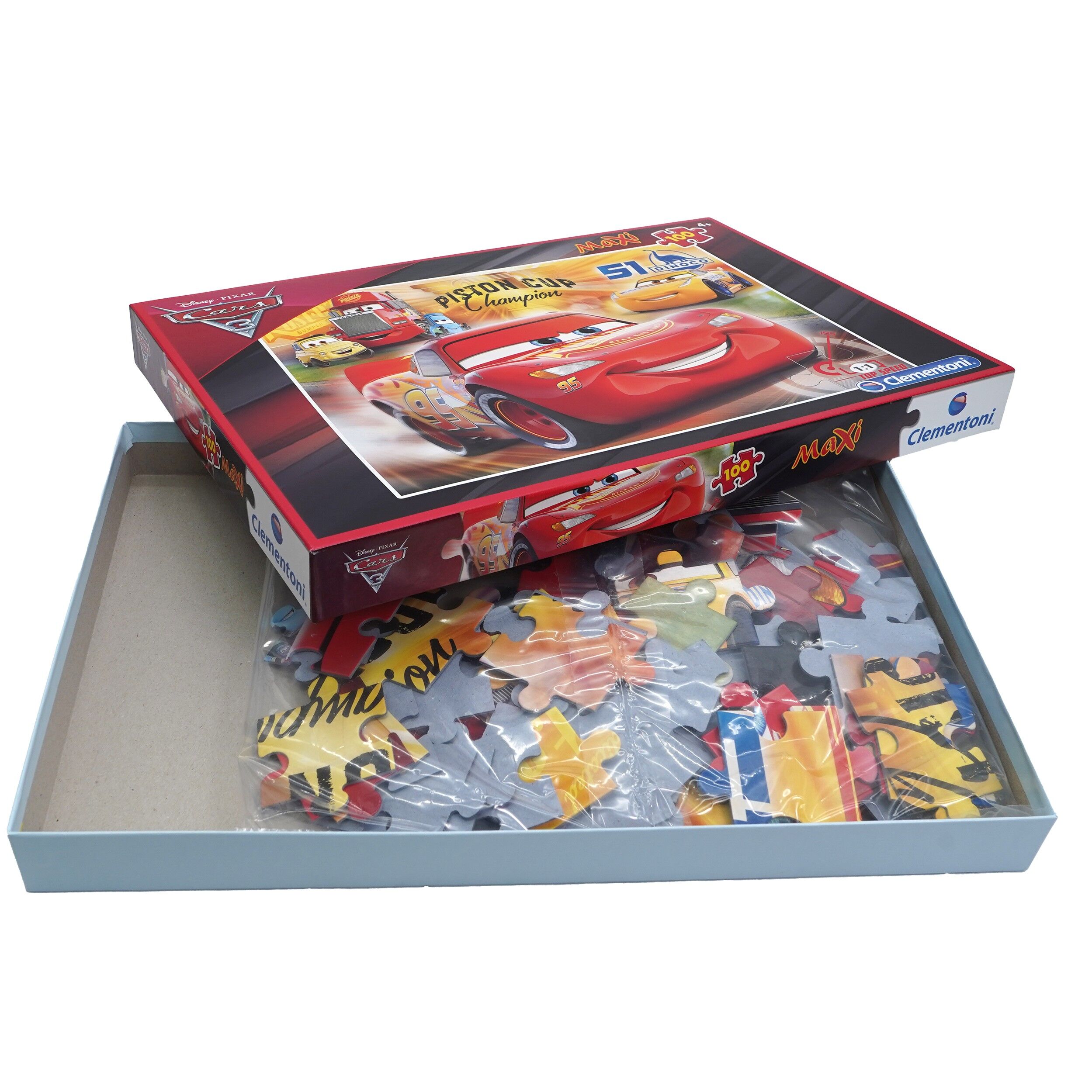Puzzle 100 piese Cars 3 Piston Cup Clementoni, 70445 - imagine 2