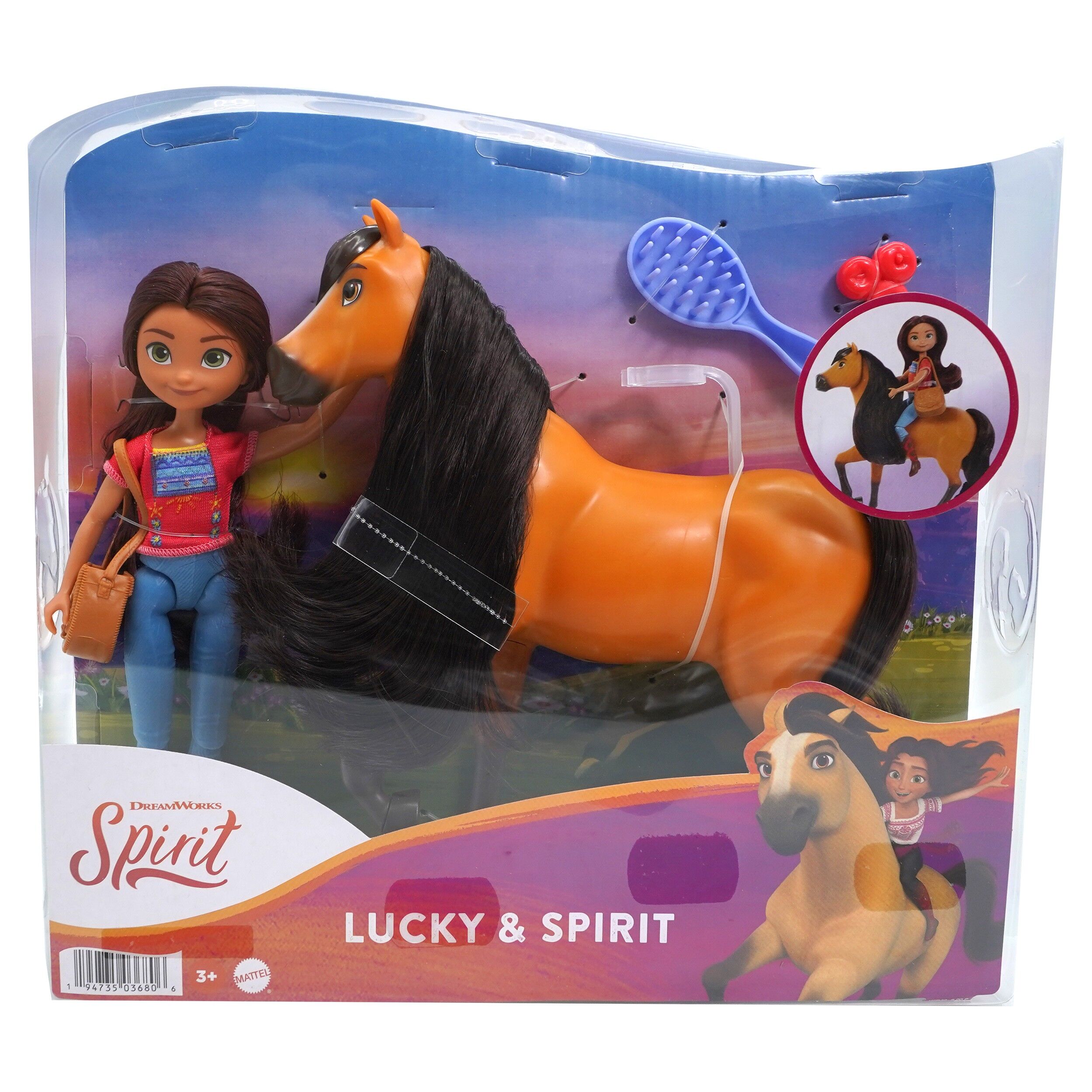 Set de joaca Spirit, Papusa Lucky si calul Spirit, 27 x 24 cm -814325 - imagine 2