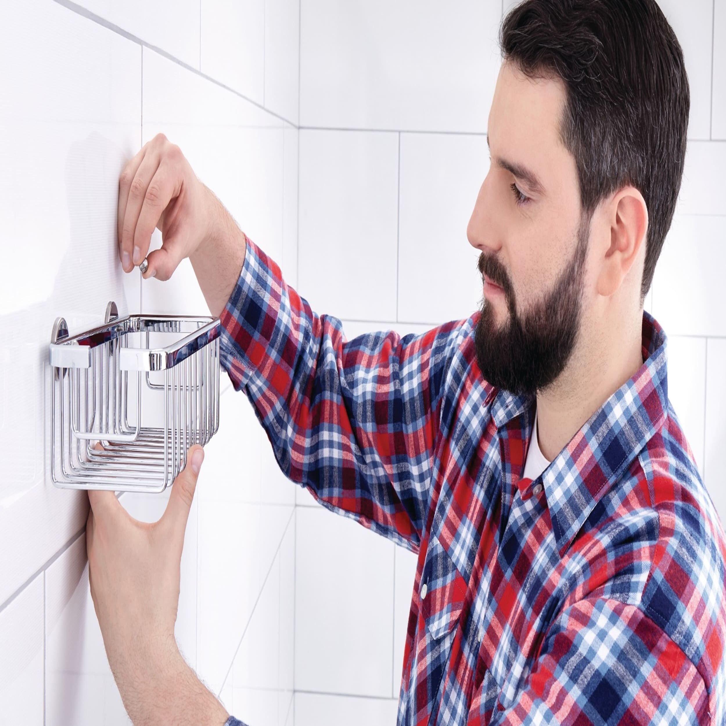 Etajera pentru baie, aluminiu cromat, GermagTrend Aluxx, fara kit montaj 25 x 9.2 x 12.5 cm, 72560 - imagine 4