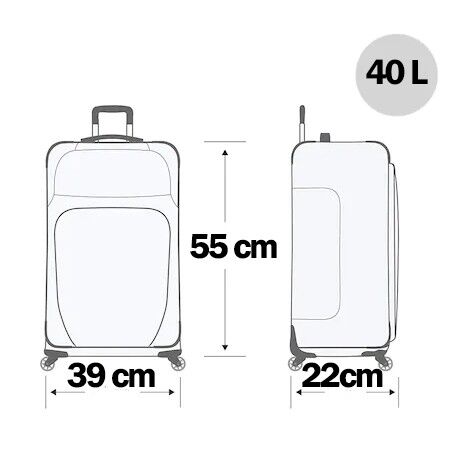 Troler cabina, Princess Traveller,55 x 39 x 22 cm, cifru TSA, roti 360°, 40 L - imagine 9