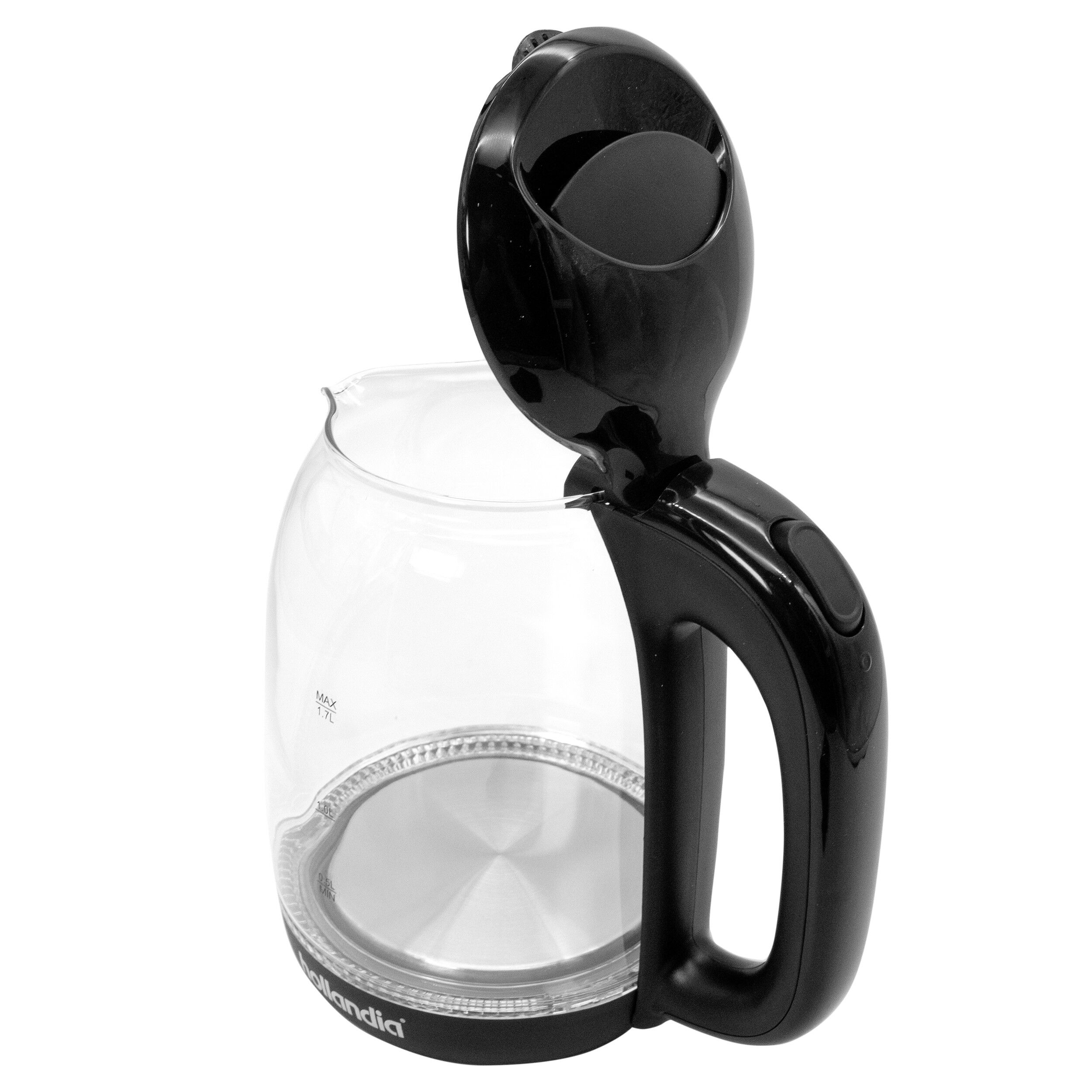 Fierbator Electric Hollandia, 1.7L, 2200w, Sticla/Inox, Oprire Automata, Iluminare LED, 05813 - imagine 2