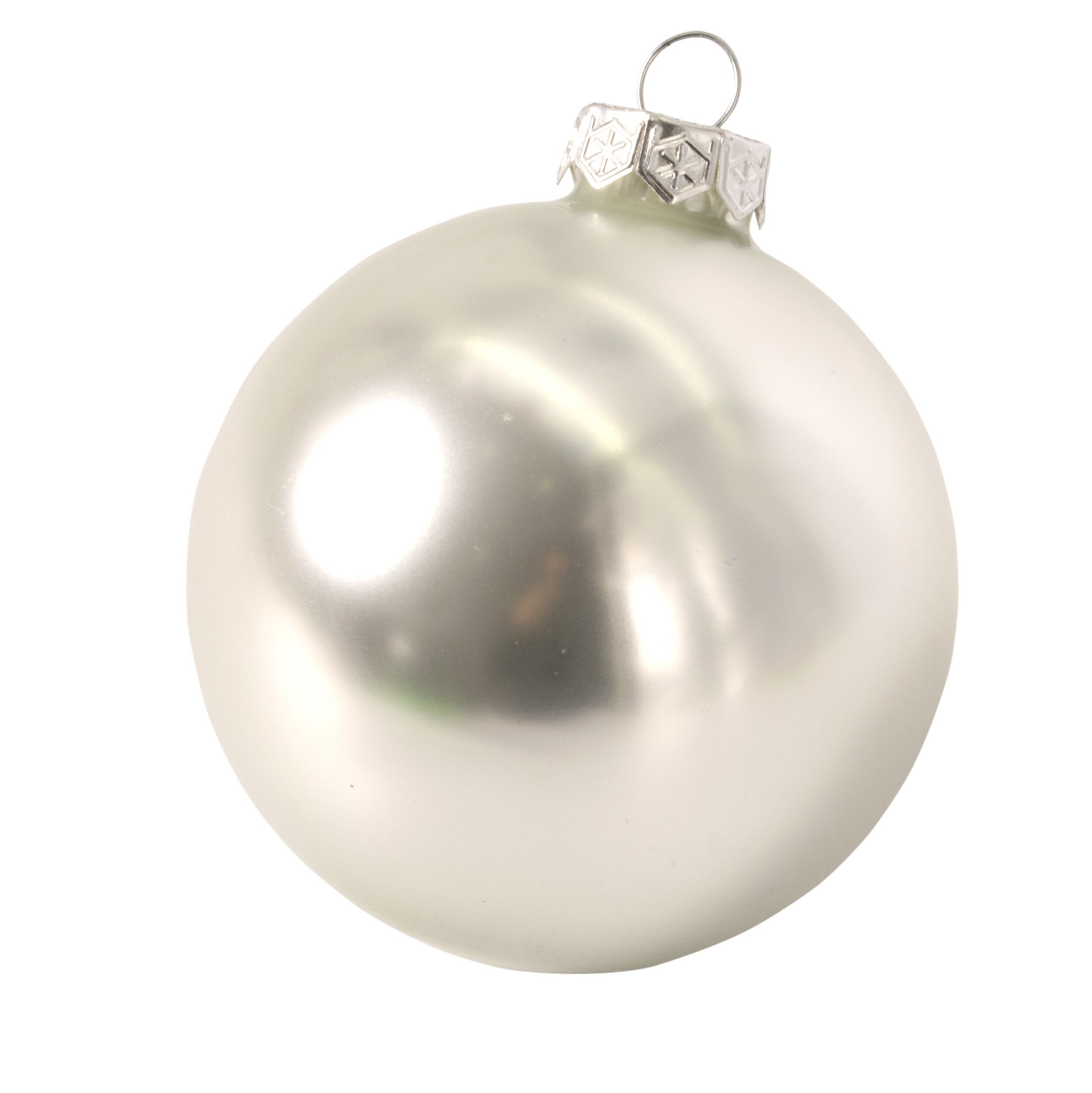 Set 12 Globuri de Craciun din sticla veritabila, 8 cm, pictate manual, 807740 - imagine 5