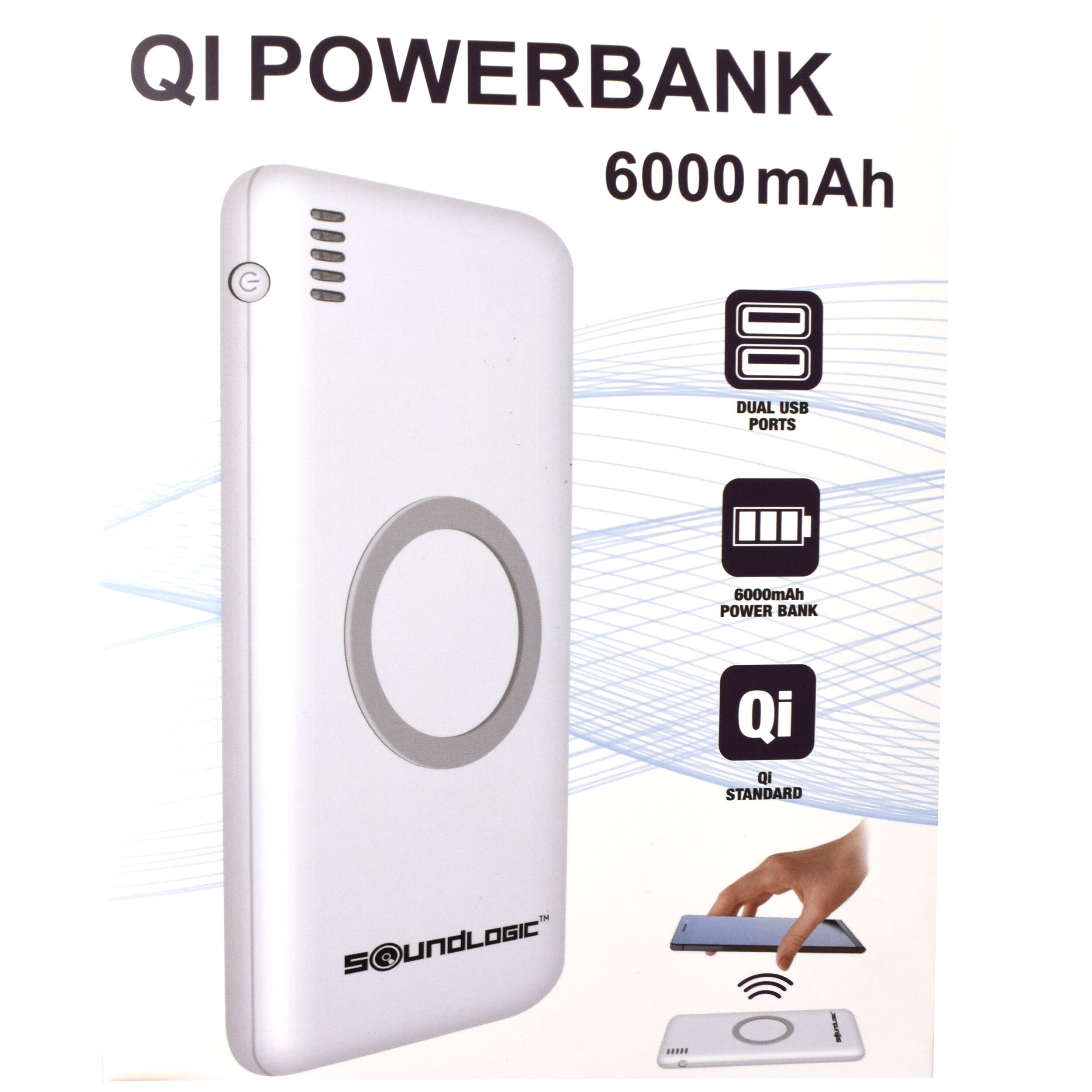 Incarcator Qi wireless + Power bank 6000mah, 807364 - imagine 2