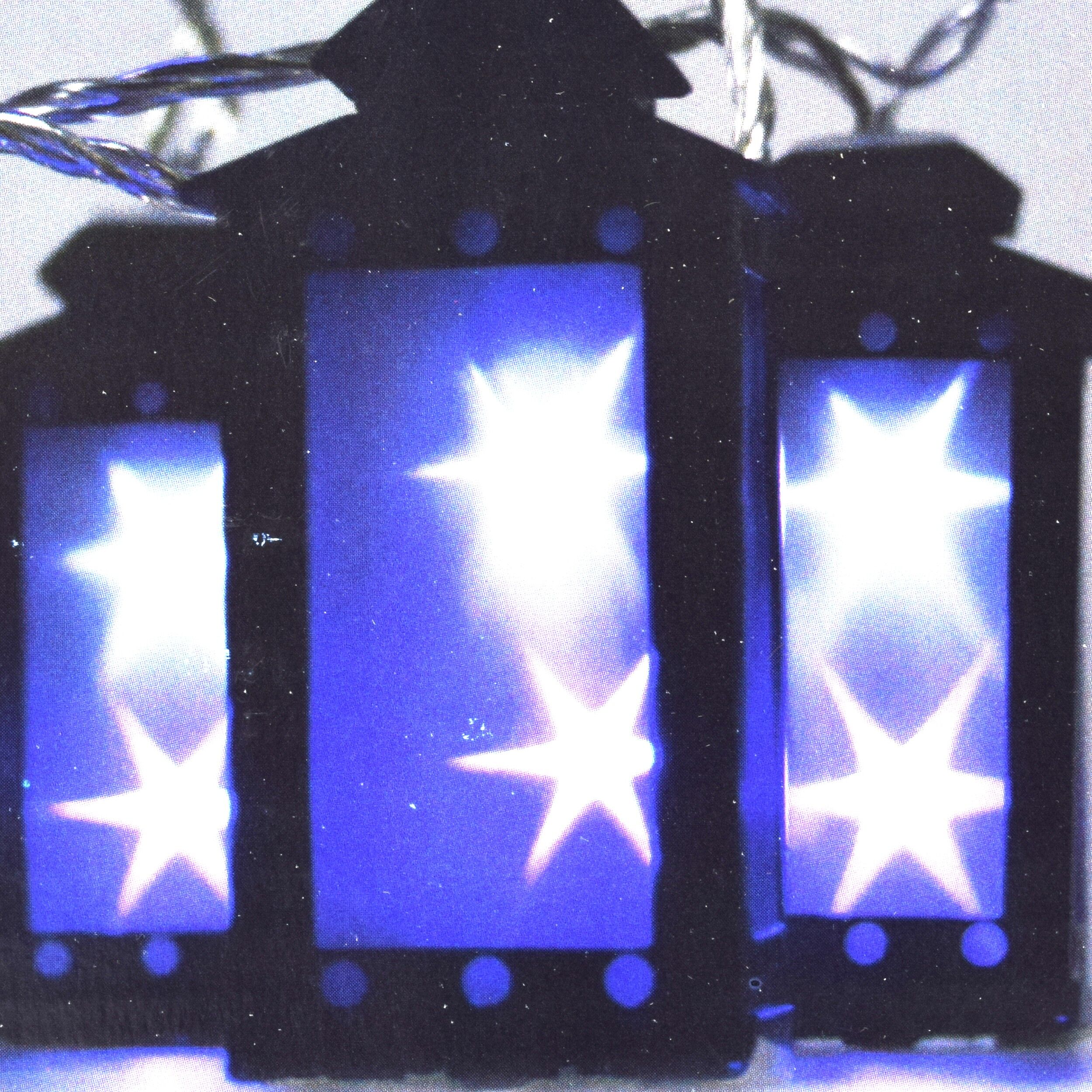 Instalatie decorativa pentru Craciun, 8 felinare, 16 leduri, cu timer, 808026