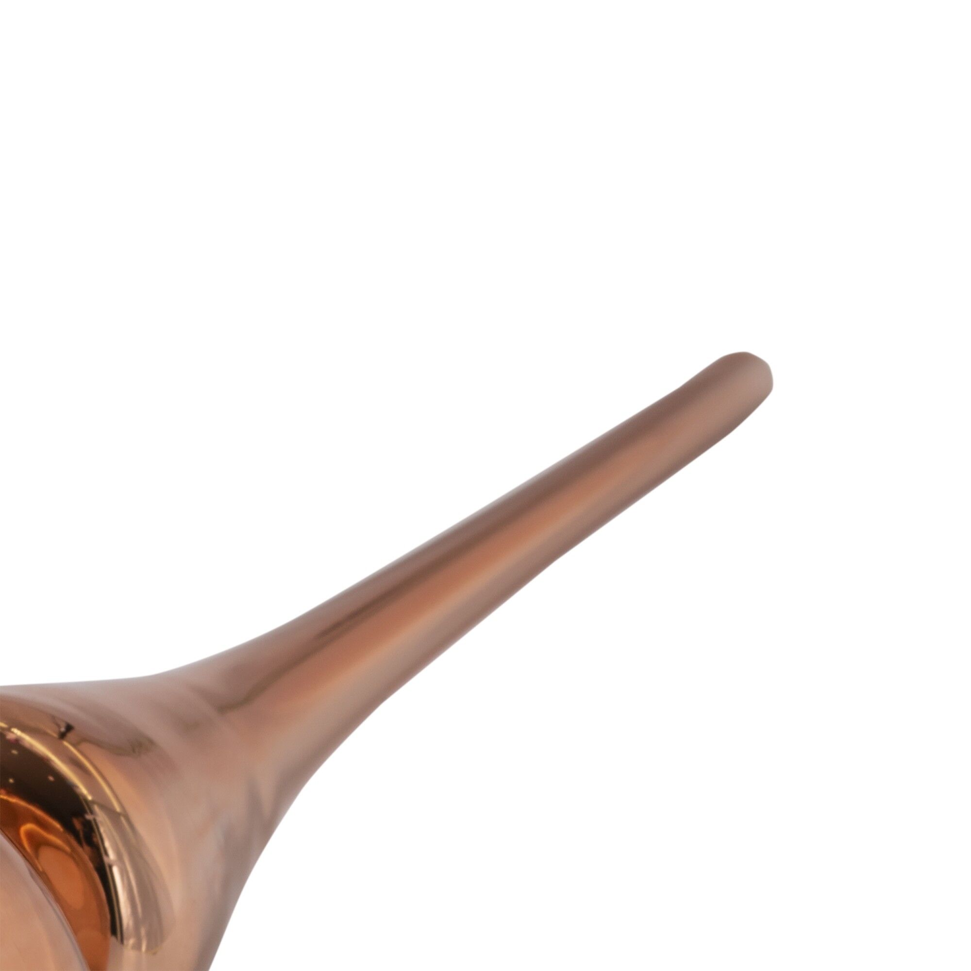 Varf de brad din sticla, culoare caramiziu, 27 cm, suflat din gura, 807806 - imagine 2