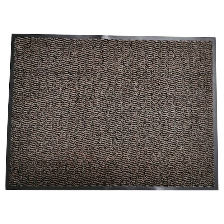 Covoras pentru usa cu margini de cauciuc, maro, 58 x 78 cm, 8374Br